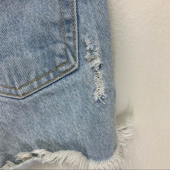 Brandy Melville Distressed Denim Shorts - Picture 5 of 8